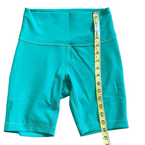 Lululemon Wunder Train High Rise Short 8” Teal Green Workout Bike Shorts Size 4 - Picture 4 of 7